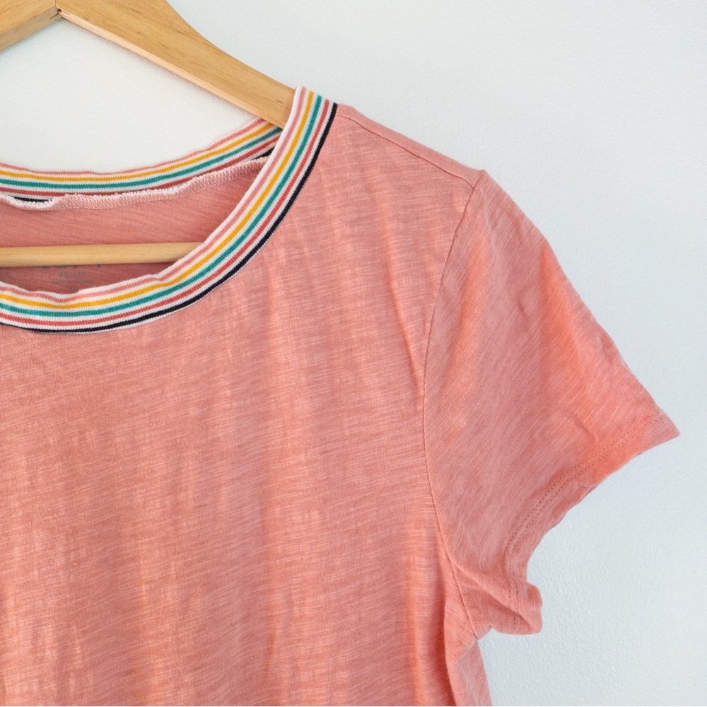 Loft Outlet Rainbow Trim Crew Neck Tee - Picture 3 of 6